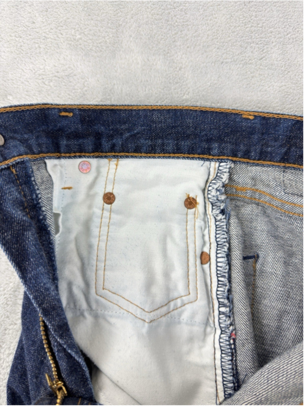 Vintage Levi's 702xx Red Selvedge Made In Japan Men Size 27 W X 33 L Zipper Fly - Picture 10 of 11